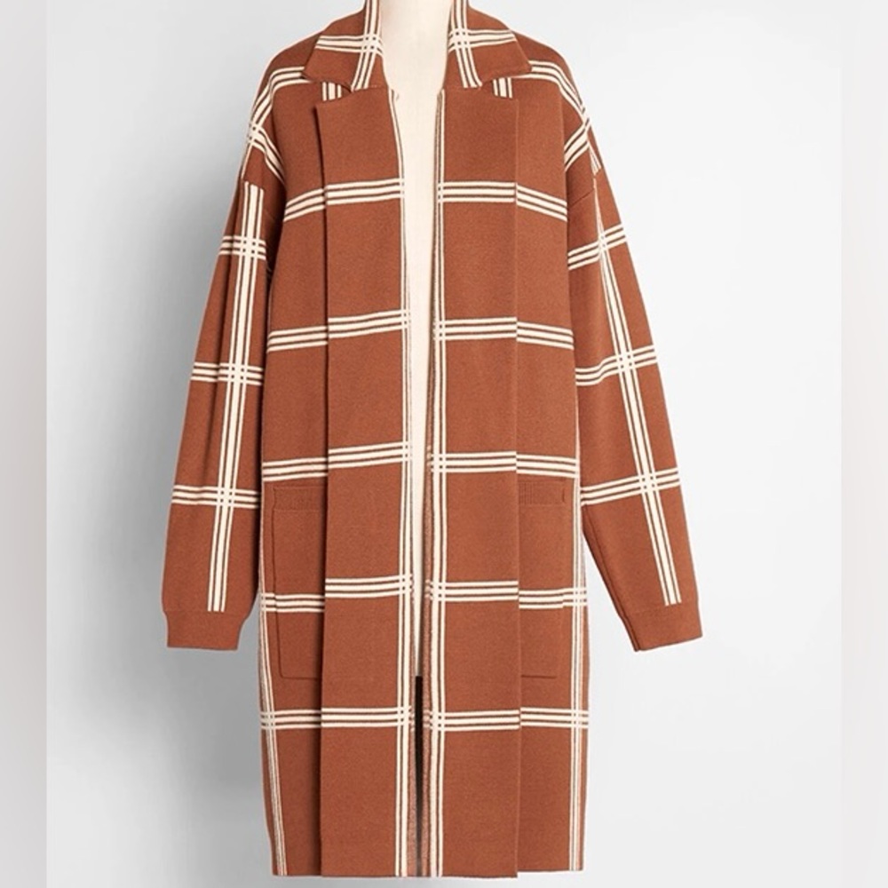 Modcloth Cozy Plaid Cardigan